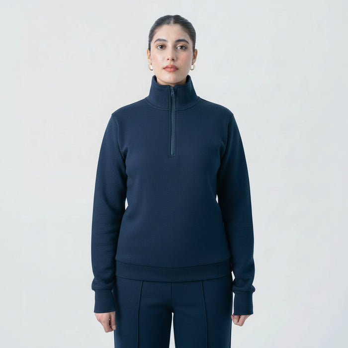 Core Quarter Zipper - Deep Navy