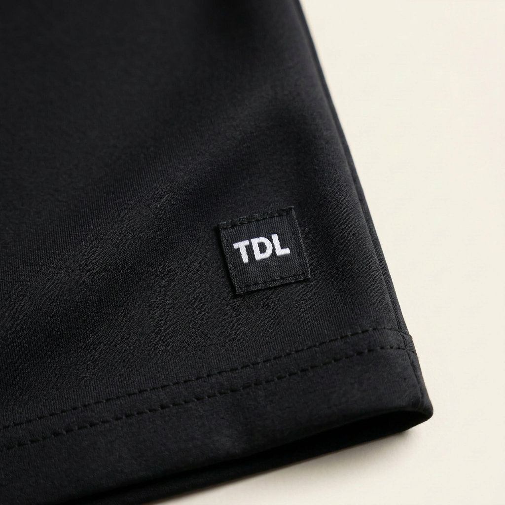 Noir black oversize viscose scuba tee — The Dirty Laundry Pakistan