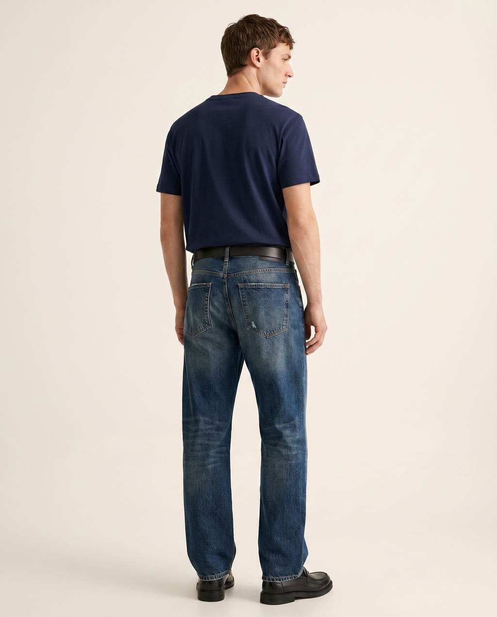 Deep indigo wide-leg denim jeans — The Dirty Laundry Pakistan