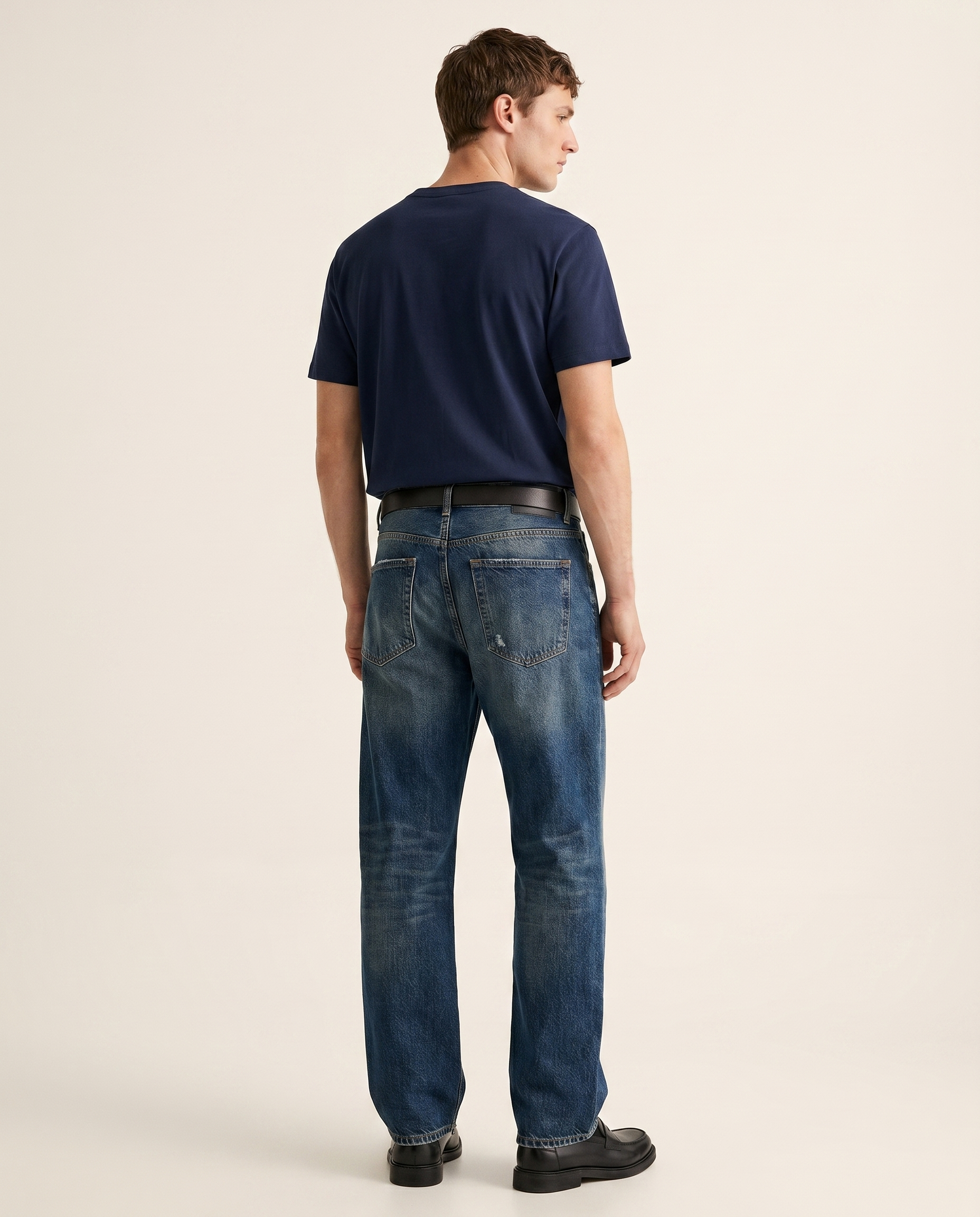 Deep indigo wide-leg denim jeans — The Dirty Laundry Pakistan