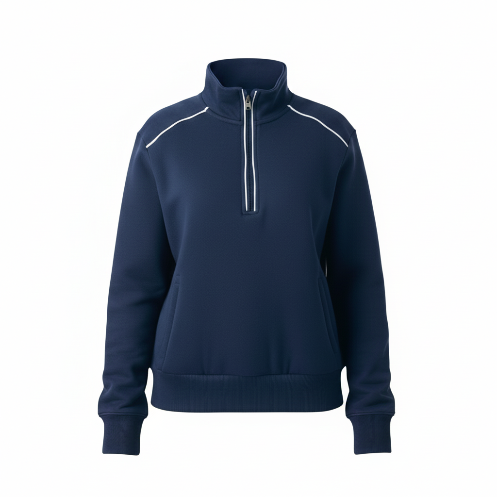Vancouver Quarter Zipper - Navy Trim