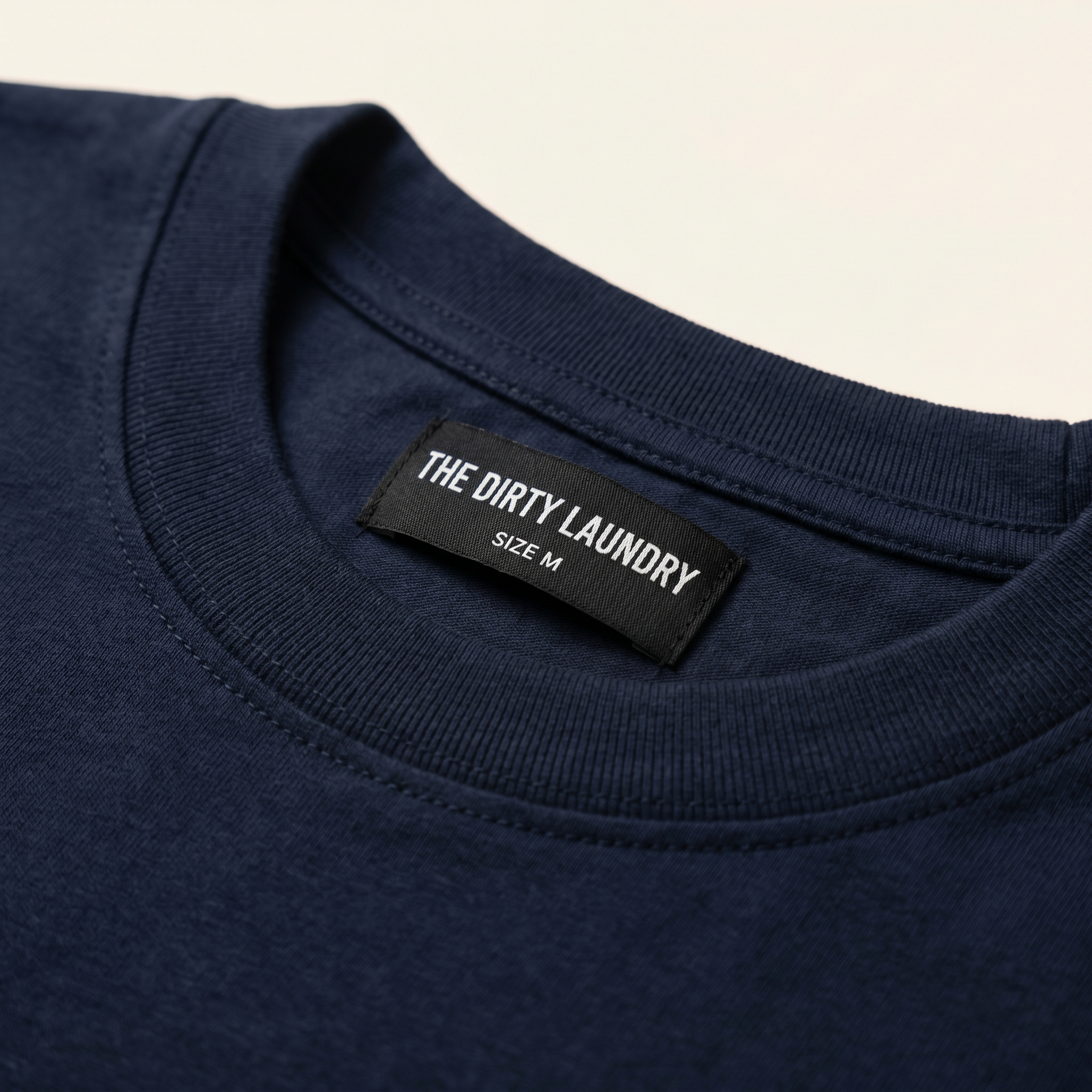 Salt navy regular-fit cotton tee — The Dirty Laundry Pakistan