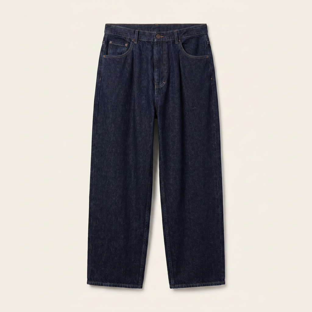 Raw indigo straight-leg denim jeans — The Dirty Laundry Pakistan