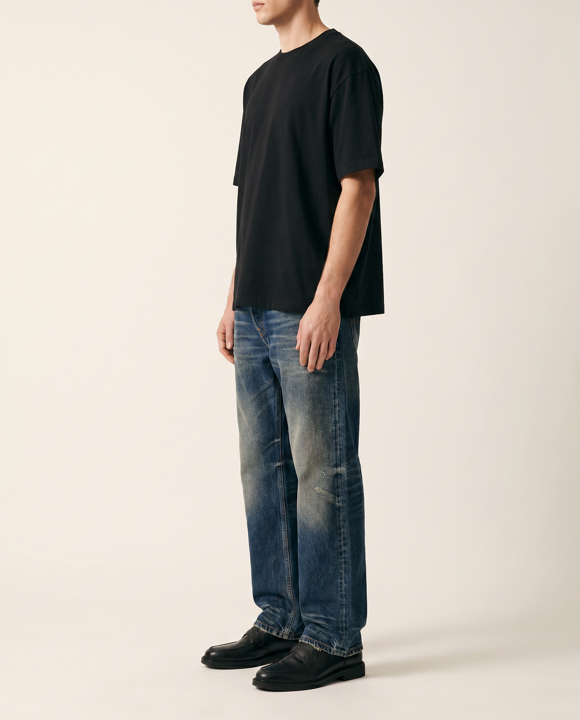 Deep indigo wide-leg denim jeans — The Dirty Laundry Pakistan