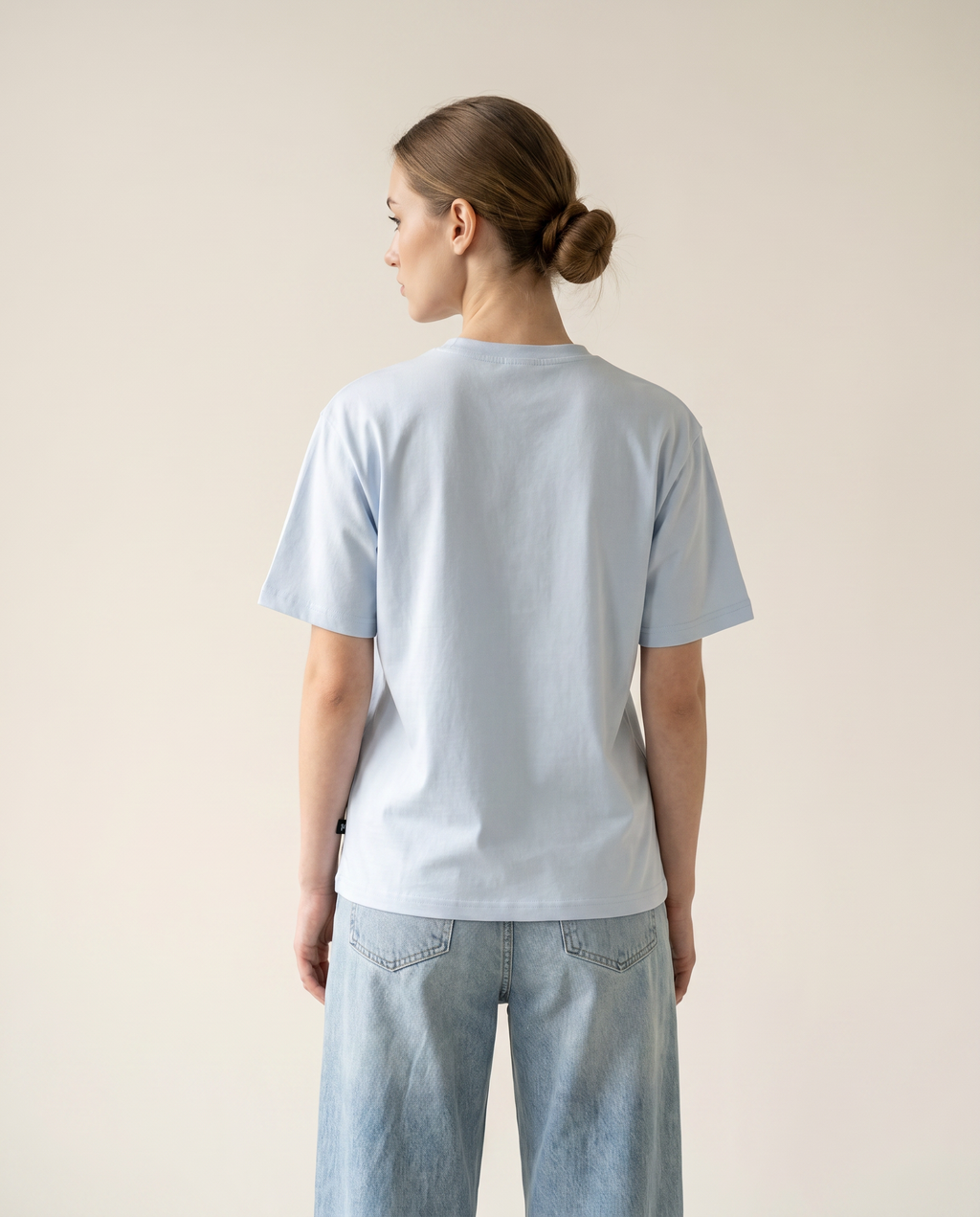 Dusk sky blue regular-fit cotton tee — The Dirty Laundry Pakistan