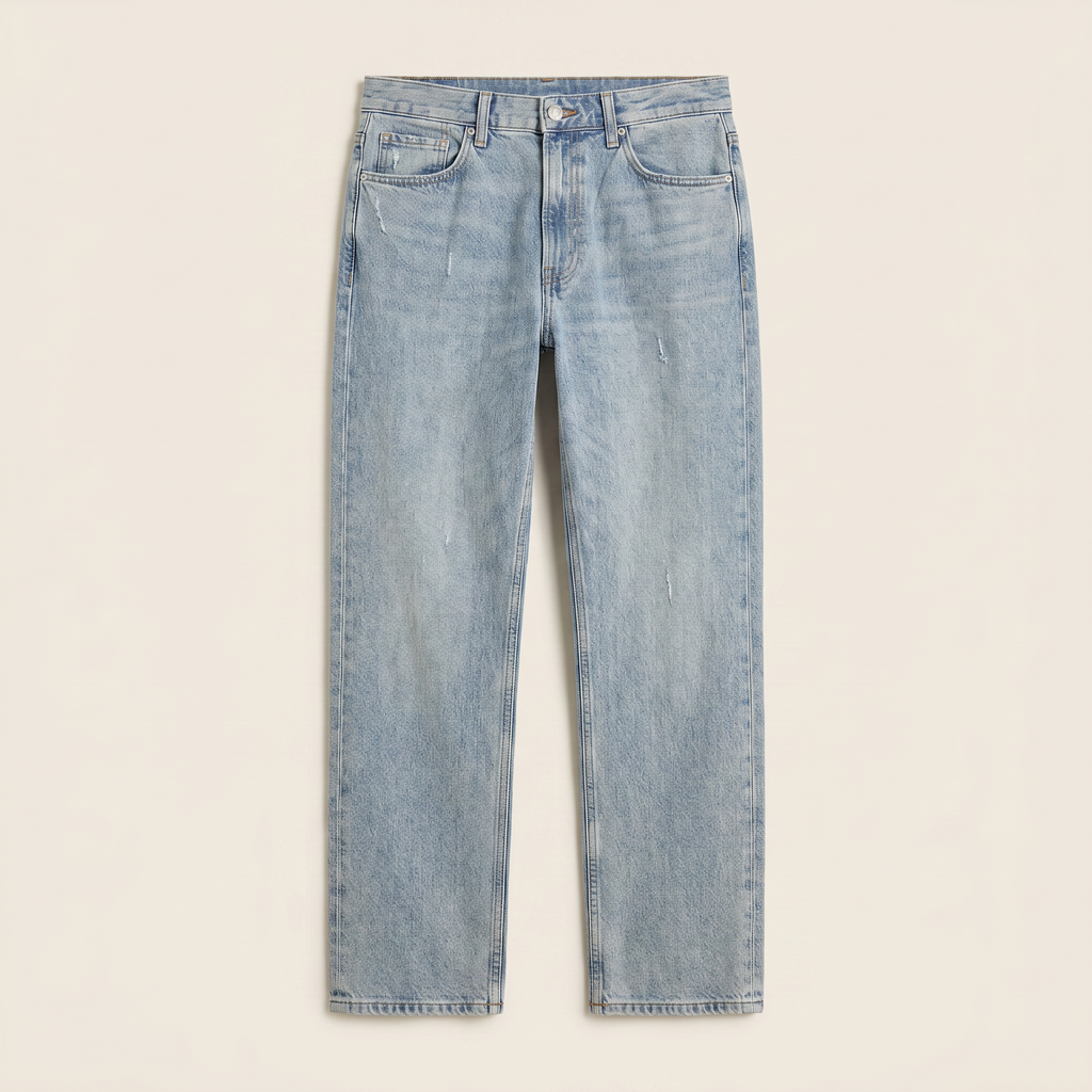 Coastal medium-blue straight-leg denim jeans — The Dirty Laundry Pakistan