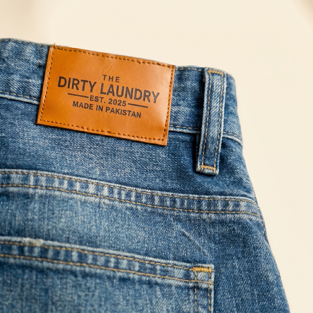 Sun bleach light-wash baggy denim jeans — The Dirty Laundry Pakistan