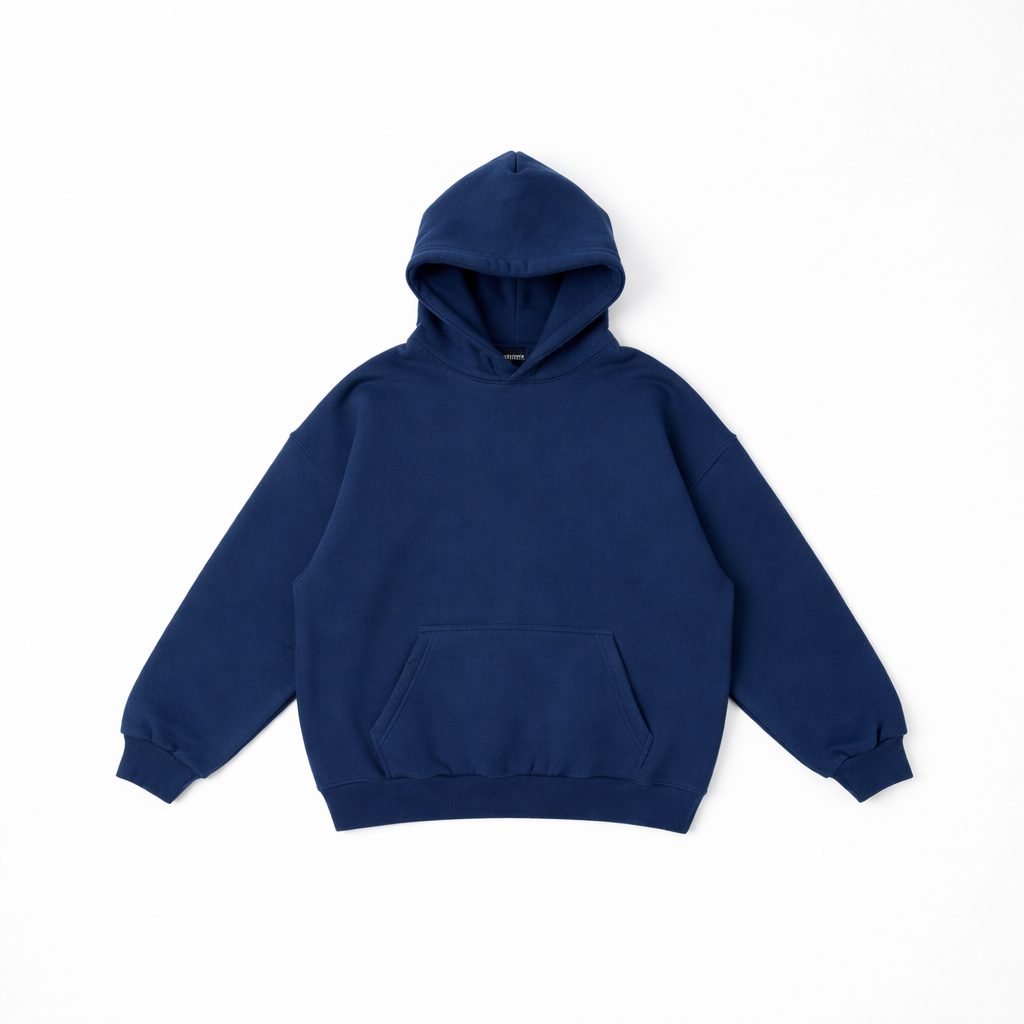 Blue hoodie on a white background