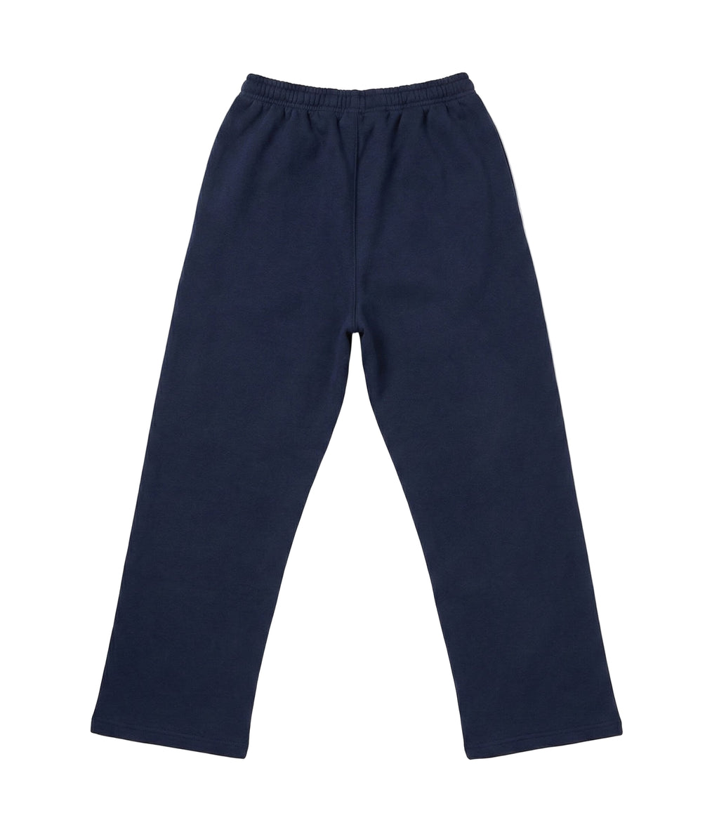 Navy blue pants on a white background