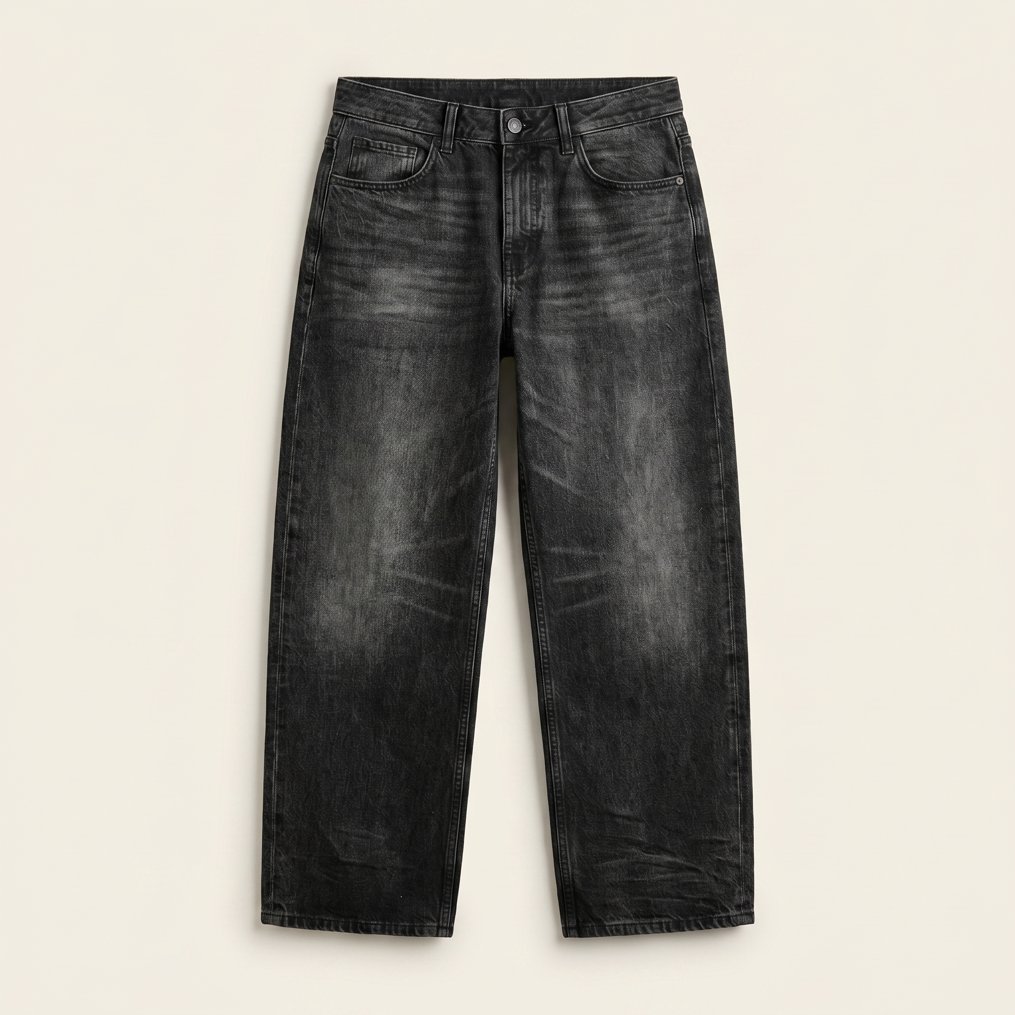 Midnight black wide-leg denim jeans — The Dirty Laundry Pakistan