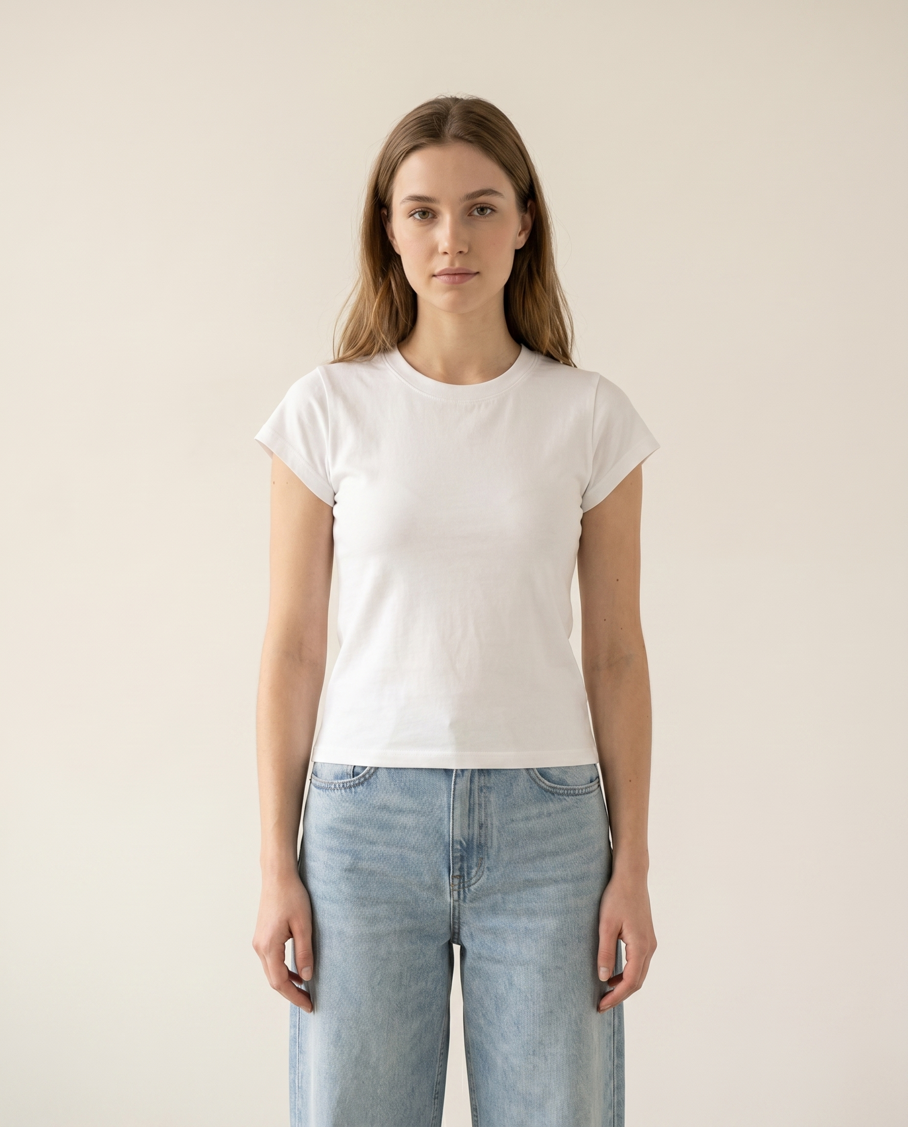 Dawn white women's fitted cap-sleeve tee — The Dirty Laundry Pakistan