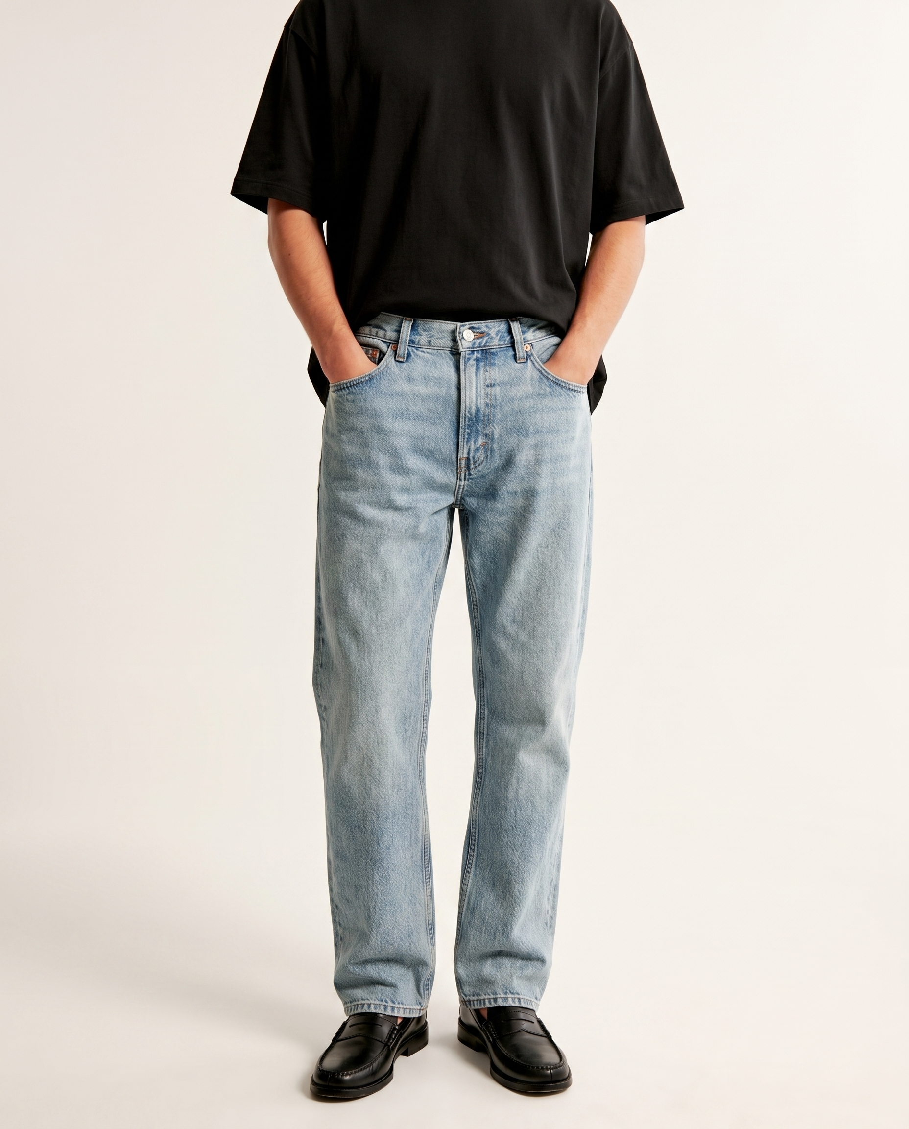 Coastal medium-blue straight-leg denim jeans — The Dirty Laundry Pakistan