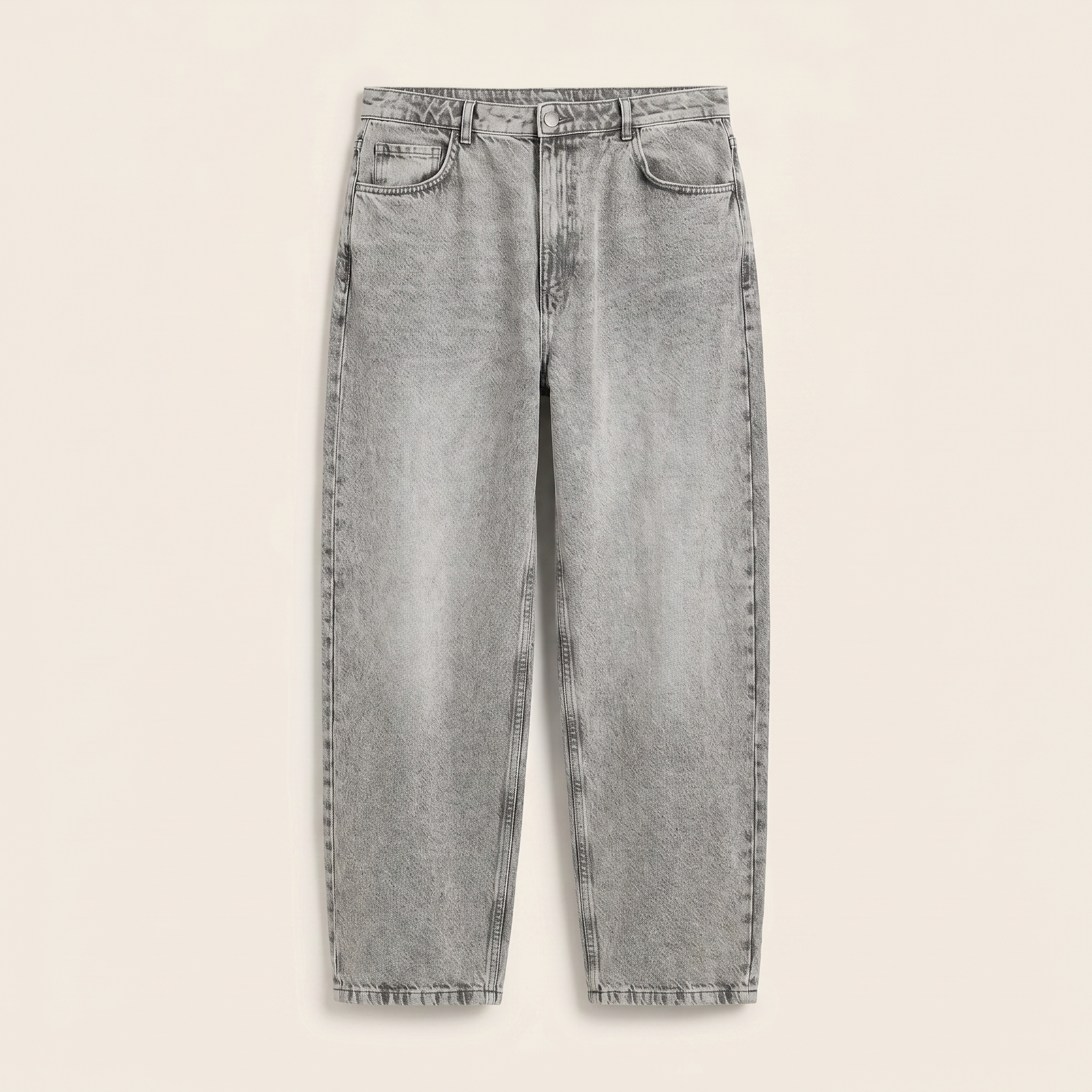Stone grey baggy denim jeans — The Dirty Laundry Pakistan