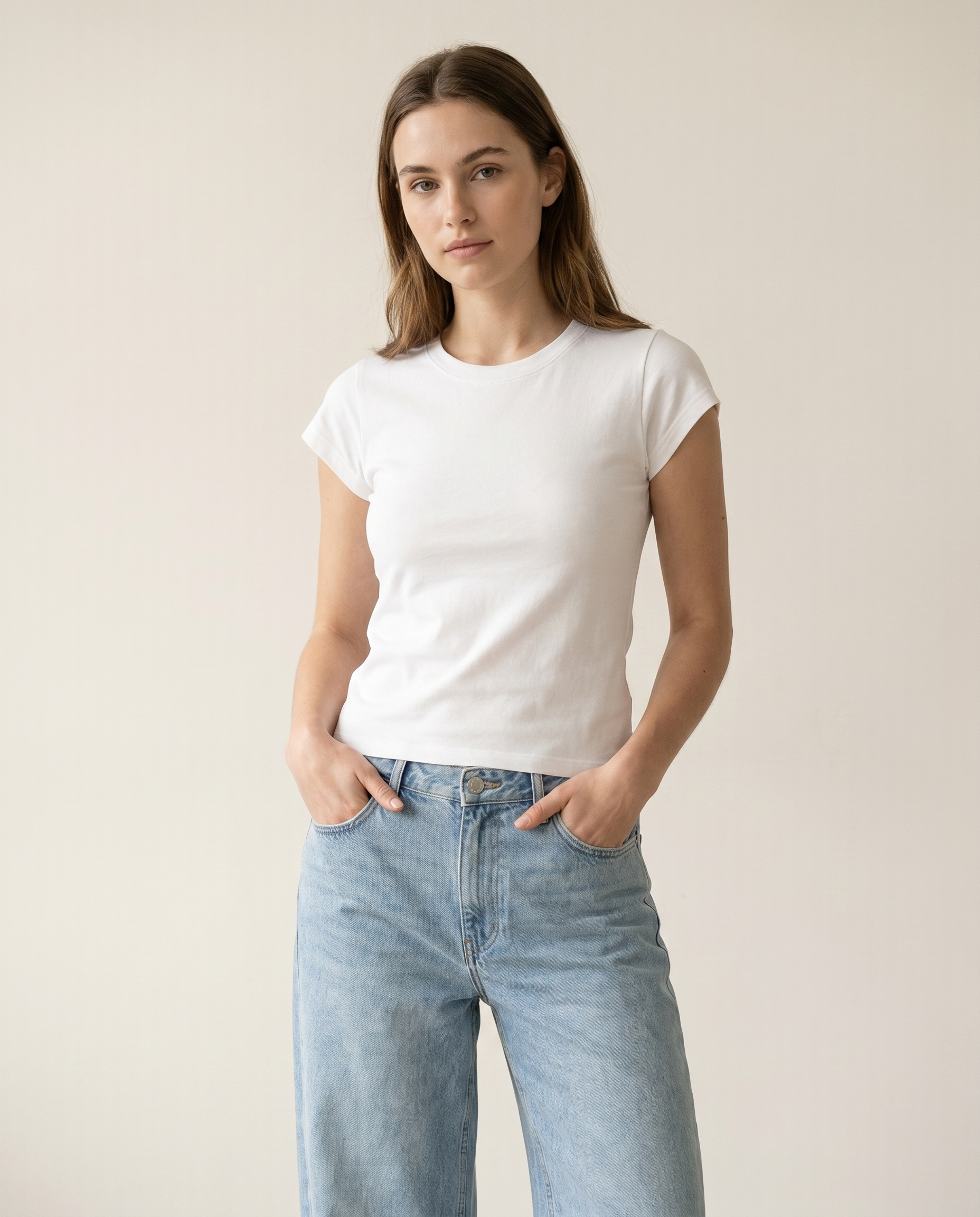 Dawn white women's fitted cap-sleeve tee — The Dirty Laundry Pakistan — detail